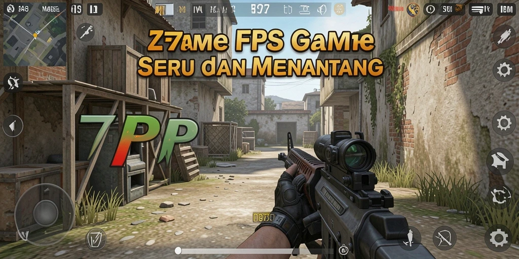 Screenshot gameplay menampilkan aksi menembak yang intens.