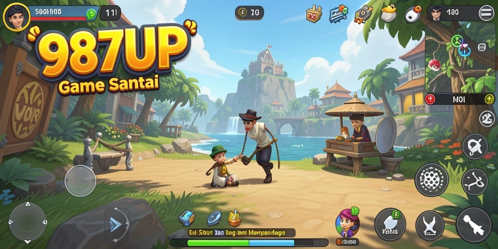 Tangkapan layar gameplay 987UP yang menyenangkan dan santai.