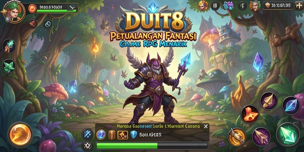 Gameplay RPG DUIT8 yang mengasyikkan dengan karakter yang unik.