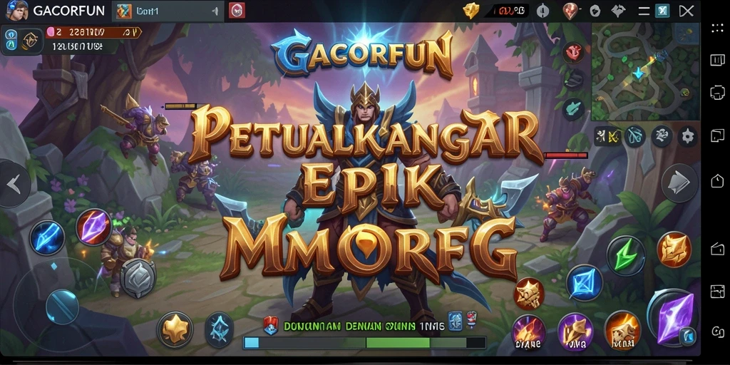 Tampilan gameplay seru di dunia MMORPG GACORFUN.