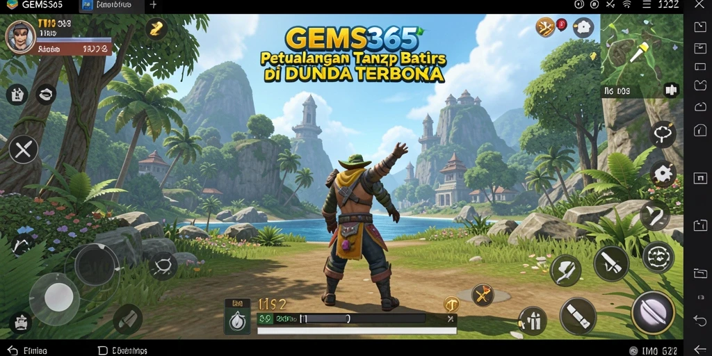Gameplay GEMS365 yang menakjubkan dalam dunia terbuka.