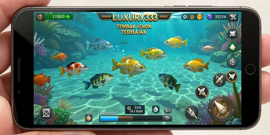 Tampilan gameplay LUXURY333 yang seru saat menembak ikan.