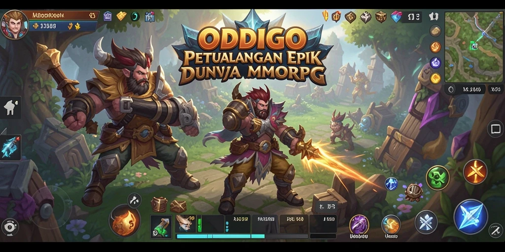 Screenshot ODDIGO menampilkan petualangan mendebarkan di dunia MMORPG.