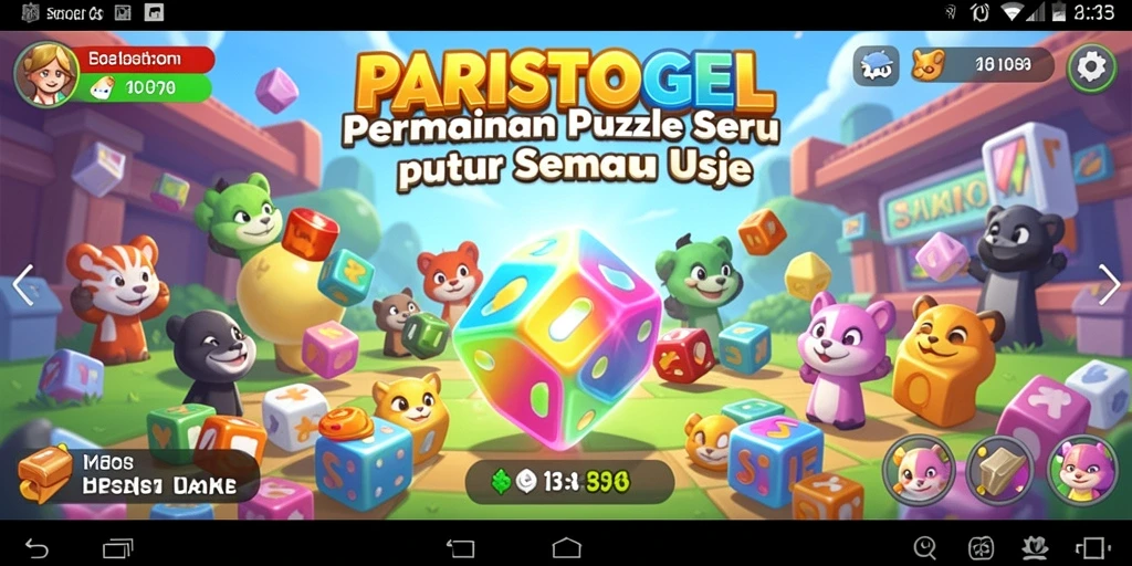 Screenshot utama PARISTOGEL menampilkan gameplay Puzzle yang menarik dan menantang.