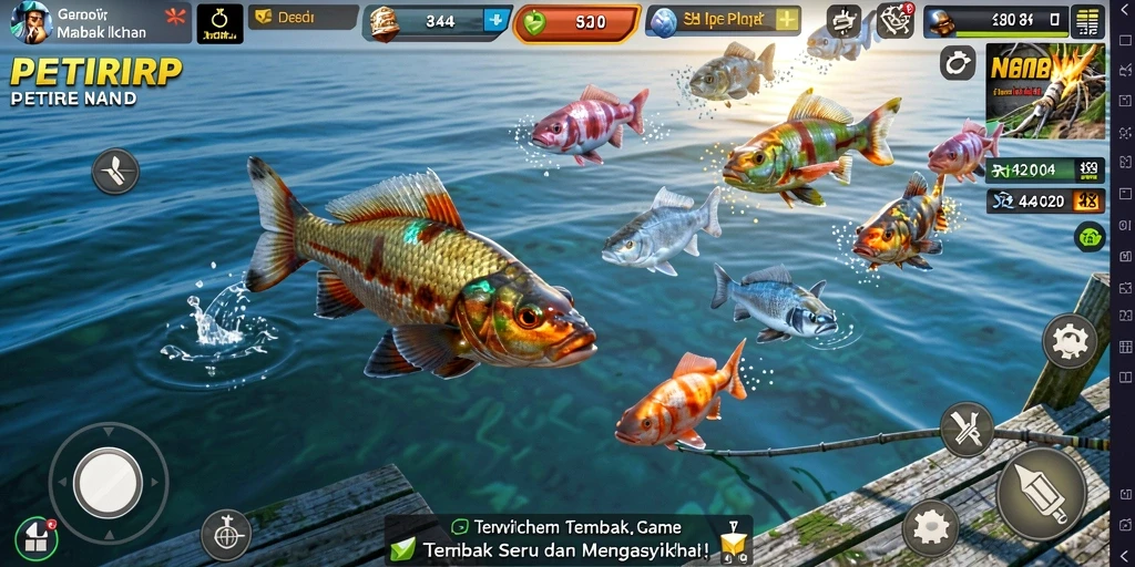 Tampilan gameplay seru dari game Tembak Ikan PETIRRP.