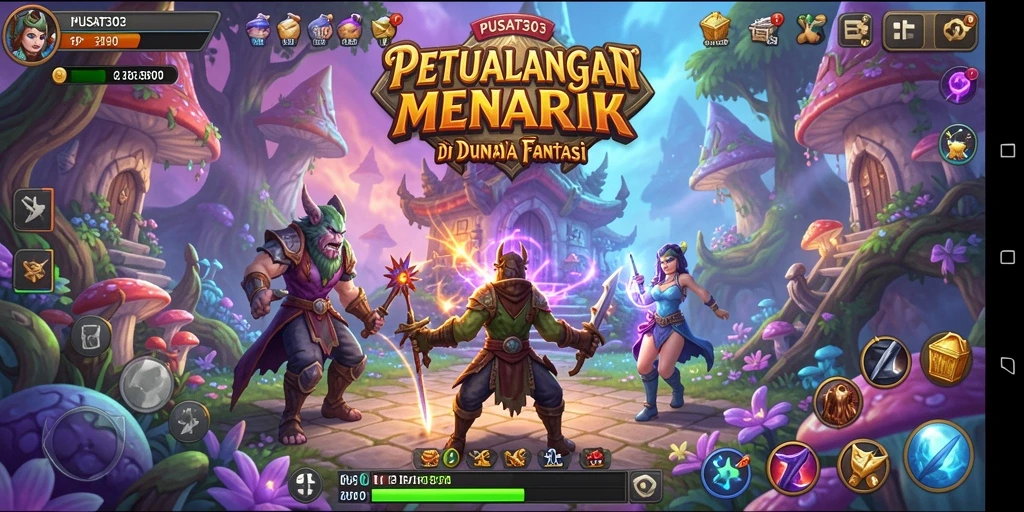 Tampilan gameplay PUSAT303 yang menarik dan penuh warna.