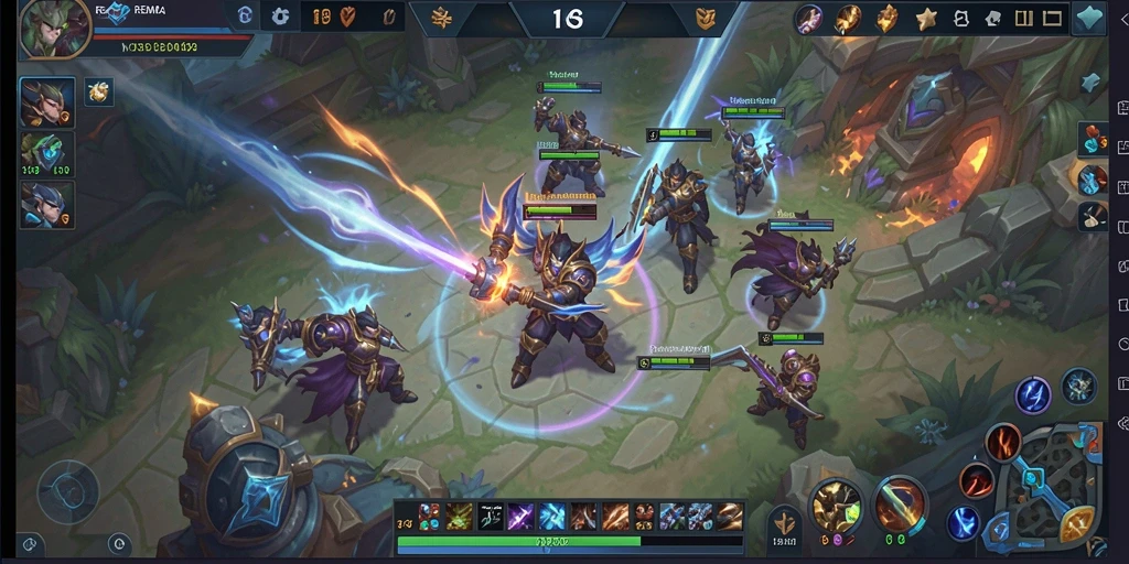 Tampilan seru dari pertandingan MOBA di REMI62.