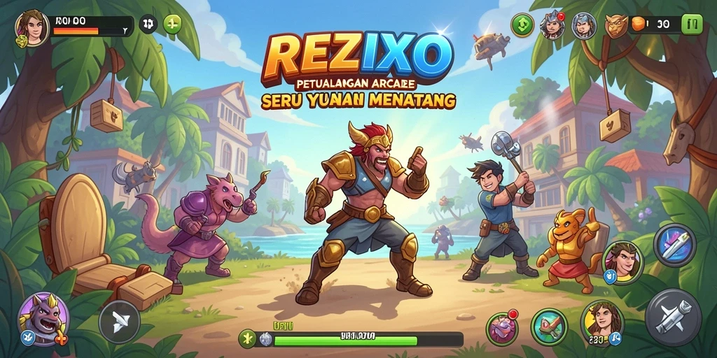 Tampilan gameplay seru dari REZIXO yang menantang.