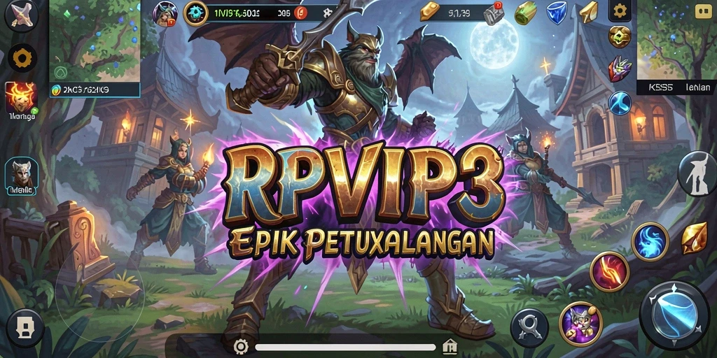 Screenshot RPVIP3 menampilkan aksi petualangan mendebarkan dan eksplorasi.