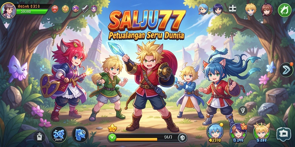 Tampilan gameplay SALJU777 dengan karakter Anime yang menakjubkan.
