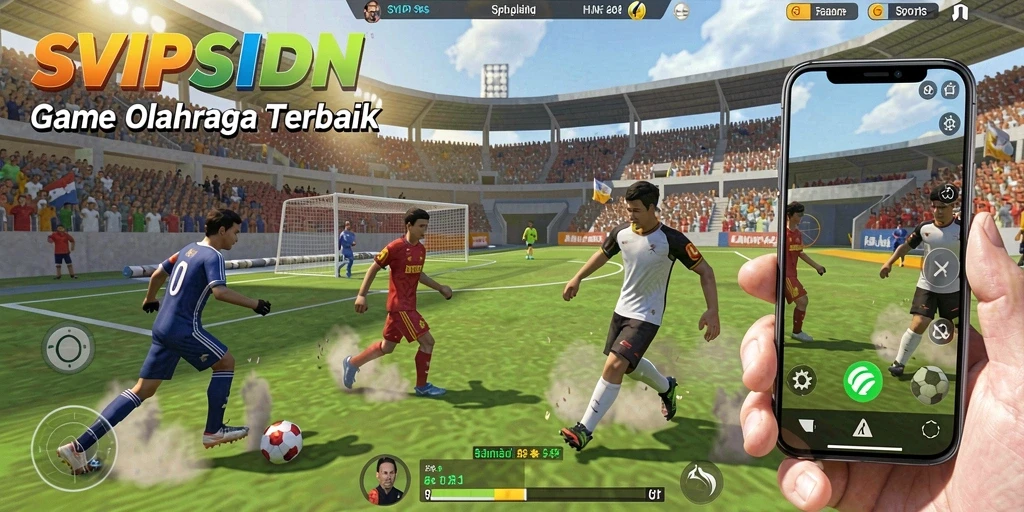 Tampilan dinamis dari permainan olahraga yang menarik.