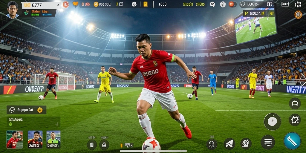 Tampilan gameplay UG777 dengan aksi olahraga yang seru.