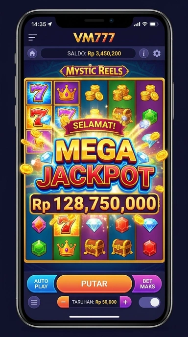 Cuplikan aplikasi vm777 yang menunjukkan beragam kategori aplikasi.